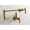 Kingston Brass KS4107ML Wall Mount Pot Filler, Brushed Brass KS4107ML - alternate 3